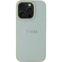 Guess Ziarnista Classic Etui z logo MagSafe do iPhone'a 16 Pro - zielone