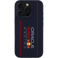 Oracle Red Bull Racing Pionowe silikonowe etui z logo z MagSafe do iPhone'a 16 Pro - ciemnoniebieski