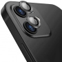 Enkay ochronne szkło hartowane kamery tylnej z aluminiową ramką do iPhone 12 / 12 mini - czarne