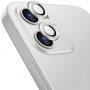 Enkay Ochronne szkło hartowane kamery tylnej z aluminiową ramką do iPhone 12 / 12 mini - srebrny