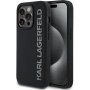 Karl Lagerfeld Etui z brokatowym logo 3D z gumy do iPhone'a 13 Pro - czarne