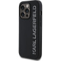 Karl Lagerfeld Etui z brokatowym logo 3D z gumy do iPhone'a 13 Pro - czarne