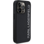 Karl Lagerfeld Etui z brokatowym logo 3D z gumy do iPhone'a 13 Pro - czarne