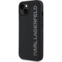 Karl Lagerfeld Etui z brokatowym logo 3D z gumy do iPhone'a 14 - czarne