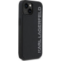 Karl Lagerfeld Etui z brokatowym logo 3D z gumy do iPhone'a 14 - czarne