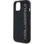 Karl Lagerfeld Etui z brokatowym logo 3D z gumy do iPhone'a 14 - czarne