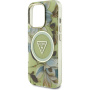 Guess Etui IML Glitter Magnolia i logo trójkąta z MagSafe do iPhone'a 16 Pro - zielone