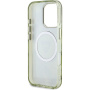 Guess Etui IML Glitter Magnolia i logo trójkąta z MagSafe do iPhone'a 16 Pro - zielone