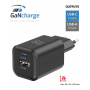 Ładowarka sieciowa Swissten GaN z portami USB-C / USB-A - 45W - czarna
