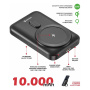 Swissten bezprzewodowy MagSafe powerbank ze stojakiem i portem USB-C - 10 000 mAh - czarny