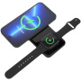 Swissten 2w1 bezprzewodowa ładowarka do iPhone / Apple Watch / AirPods - 10W - czarna