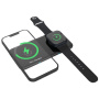 Swissten 2w1 bezprzewodowa ładowarka do iPhone / Apple Watch / AirPods - 10W - czarna