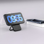 Swissten Bezprzewodowy MagSafe powerbank ze stojakiem i portem USB-C - 5 000 mAh - czarny