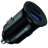 Ładowarka samochodowa Swissten CL z portami USB-C / USB-A - 36W - czarna