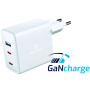 Ładowarka sieciowa Swissten GaN z portami 2x USB-C / USB-A - 70W - biała