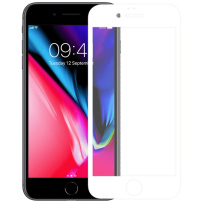 Rurihai szkło 4D hartowane do iPhone 6 / 6S - białe