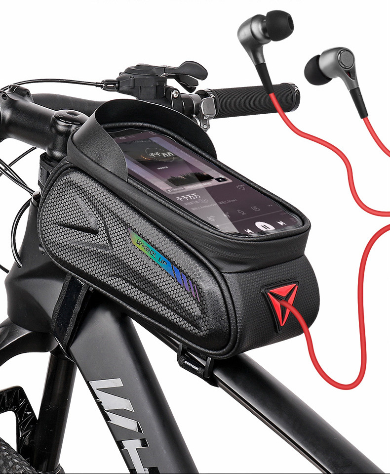Wheel up Bike Bag wodoodporna torba rowerowa z miejscem na iPhone'a - czarna