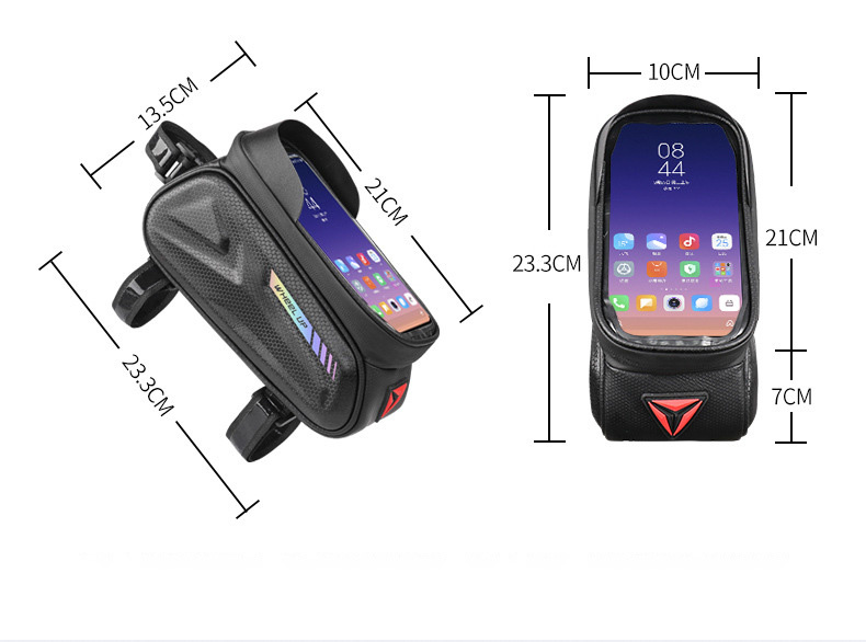 Wheel up Bike Bag wodoodporna torba rowerowa z miejscem na iPhone'a - czarna