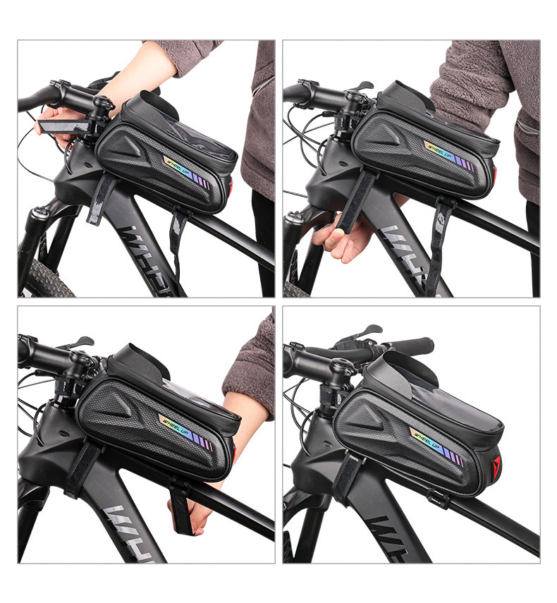 Wheel up Bike Bag wodoodporna torba rowerowa z miejscem na iPhone'a - czarna