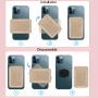 Błyszcząca kieszeń do przyklejenia na karty z tyłu telefonu do iPhone - różowa