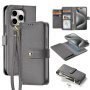 DUX DUCIS Etui Lawa 2w1 z odpinaną klapką i MagSafe oraz portfelem do iPhone'a 15 Pro - Szare