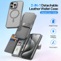 DUX DUCIS Etui Lawa 2w1 z odpinaną klapką i MagSafe oraz portfelem do iPhone'a 15 Pro - Szare