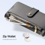 DUX DUCIS Etui Lawa 2w1 z odpinaną klapką i MagSafe oraz portfelem do iPhone'a 15 Pro - Szare