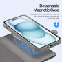 DUX DUCIS Etui Lawa 2w1 z odpinaną klapką i MagSafe oraz portfelem do iPhone'a 15 Plus - Szare