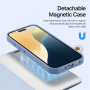 DUX DUCIS Etui Lawa 2w1 z odpinaną klapką z MagSafe i portfelem do iPhone'a 16 Pro - niebieskie