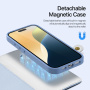 DUX DUCIS Etui Lawa 2w1 z odpinaną klapką i MagSafe oraz portfelem do iPhone'a 16 Plus - niebieskie