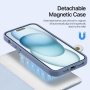 DUX DUCIS Etui z klapką Lawa 2w1 z możliwością odpięcia z MagSafe i portfelem do iPhone'a 15 - niebieskie