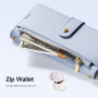 DUX DUCIS Etui z klapką Lawa 2w1 z możliwością odpięcia z MagSafe i portfelem do iPhone'a 15 - niebieskie