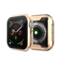 Metaliczne etui zamykane z miękkiego tworzywa sztucznego z ochroną wyświetlacza do Apple Watch 40mm - różowozłote