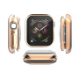 Metaliczne etui zamykane z miękkiego tworzywa sztucznego z ochroną wyświetlacza do Apple Watch 40mm - różowozłote