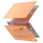 Matowe przezroczyste etui z rozkładaną podstawką do MacBook Pro 16" (A2485 / A2780 / A2991 / A3186 / A3403 / A3428 / A3429) - niebieskie