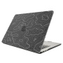 Matowy, przezroczysty pokrowiec z abstrakcyjnym motywem na MacBooka Pro 15" (A1398) - czarny