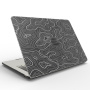 Matowy, przezroczysty pokrowiec z abstrakcyjnym motywem na MacBooka Pro 15" (A1398) - czarny