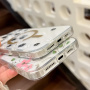 Błyszcząca przezroczysta obudowa z kwiatowym wzorem i MagSafe do iPhone'a 14 Plus - różowa