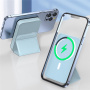 Appleking bezprzewodowy power bank MagSafe ze stojakiem i portem USB-C - 5000 mAh - czarny