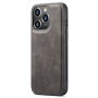 DG.Ming 2w1 odpinany pokrowiec z klapką do iPhone'a 15 Pro - szary