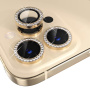 NORTHJO szkło z kryształkami do ochrony tylnego obiektywu aparatu do iPhone'a 12 Pro Max - złoty