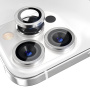 NORTHJO szkło z metalową ramką chroniące tylne obiektywy aparatu do iPhone'a 12 Pro Max - srebrne