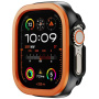 Etui zamykane z metalową ramką wokół wyświetlacza do Apple Watch Ultra 49mm - pomarańczowy