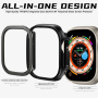 Etui zamykane z metalową ramką wokół wyświetlacza do Apple Watch Ultra 49mm - pomarańczowy