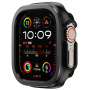Etui zamykane z metalową ramką wokół wyświetlacza do Apple Watch Ultra 49mm - czarny