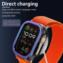 Etui zamykane z metalową ramką wokół wyświetlacza do Apple Watch Ultra 49mm - czarny
