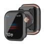 Metaliczne etui zamykane z miękkiego plastiku z ochroną ekranu do Apple Watch 45mm - czarne
