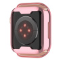 Metaliczne etui zamykane z miękkiego tworzywa sztucznego z ochroną ekranu do Apple Watch 45mm - różowe