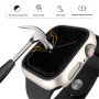 Matowe etui zamykane ze szkłem hartowanym Anti-Spy do Apple Watch Ultra 49mm - żółte