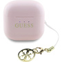 Guess Classic Słuchawki bezprzewodowe TWS z logo Charm - różowe